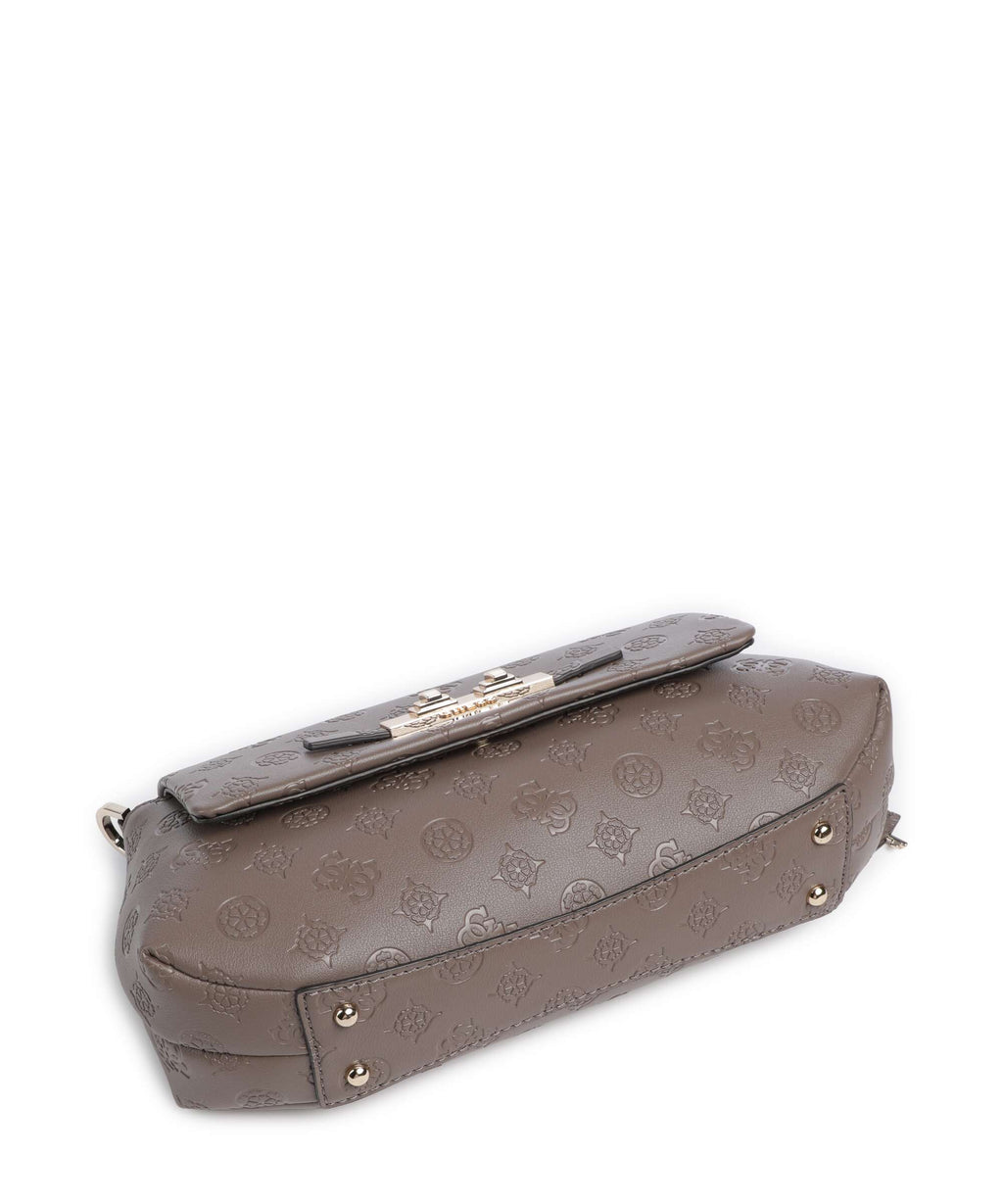 Guess Carmella Crossbody bag taupe logo