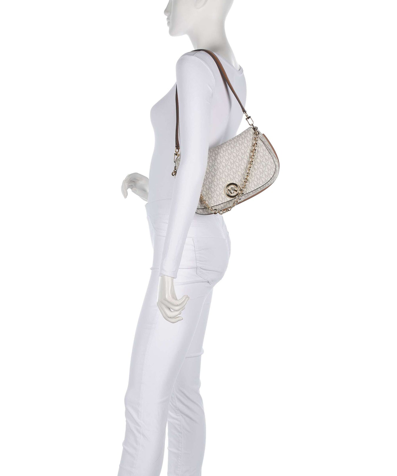 Michael Kors Nolita Medium Shoulder bag vanilla/acorn