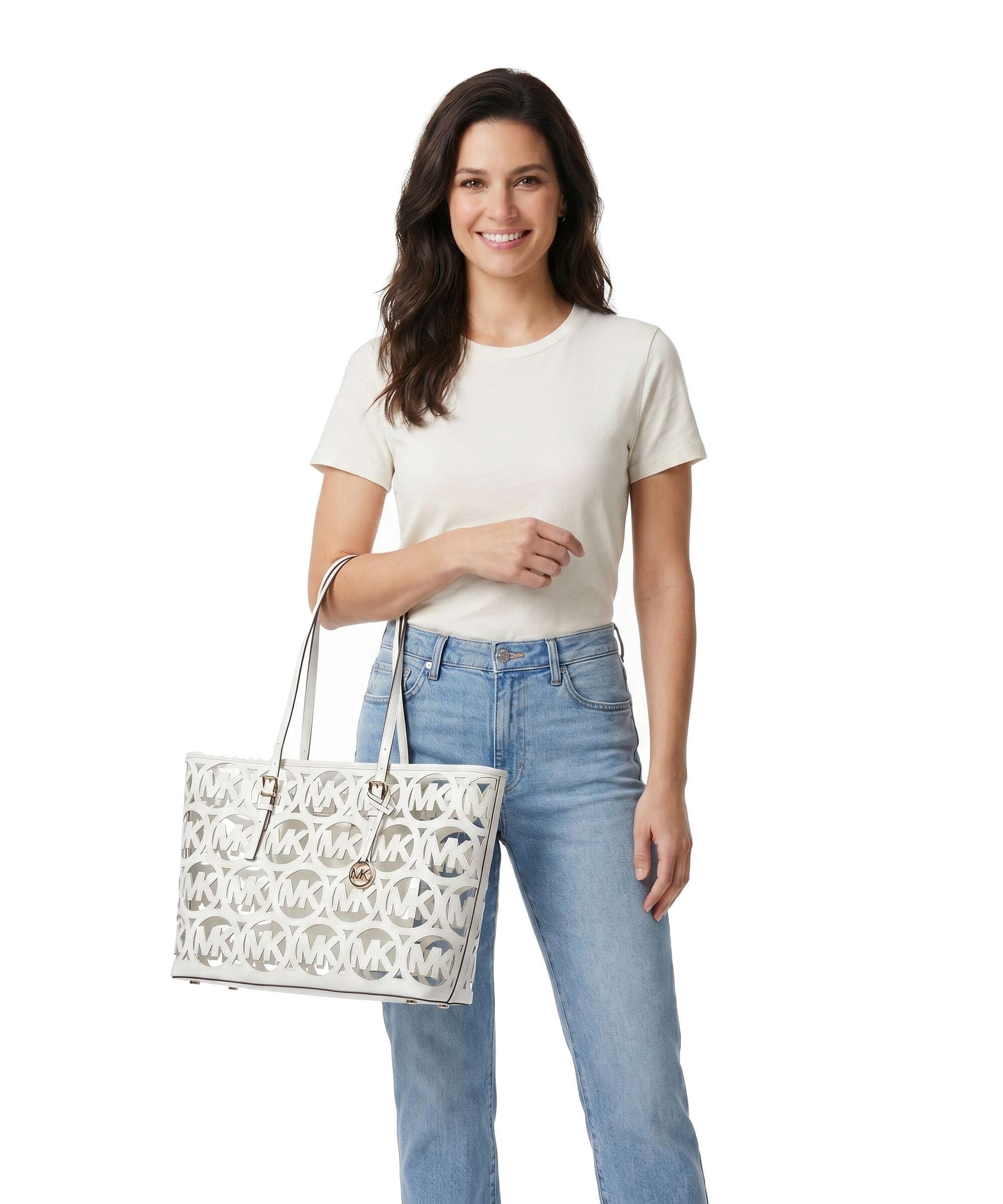 Michael Kors Quinn Large Tote bag optic white