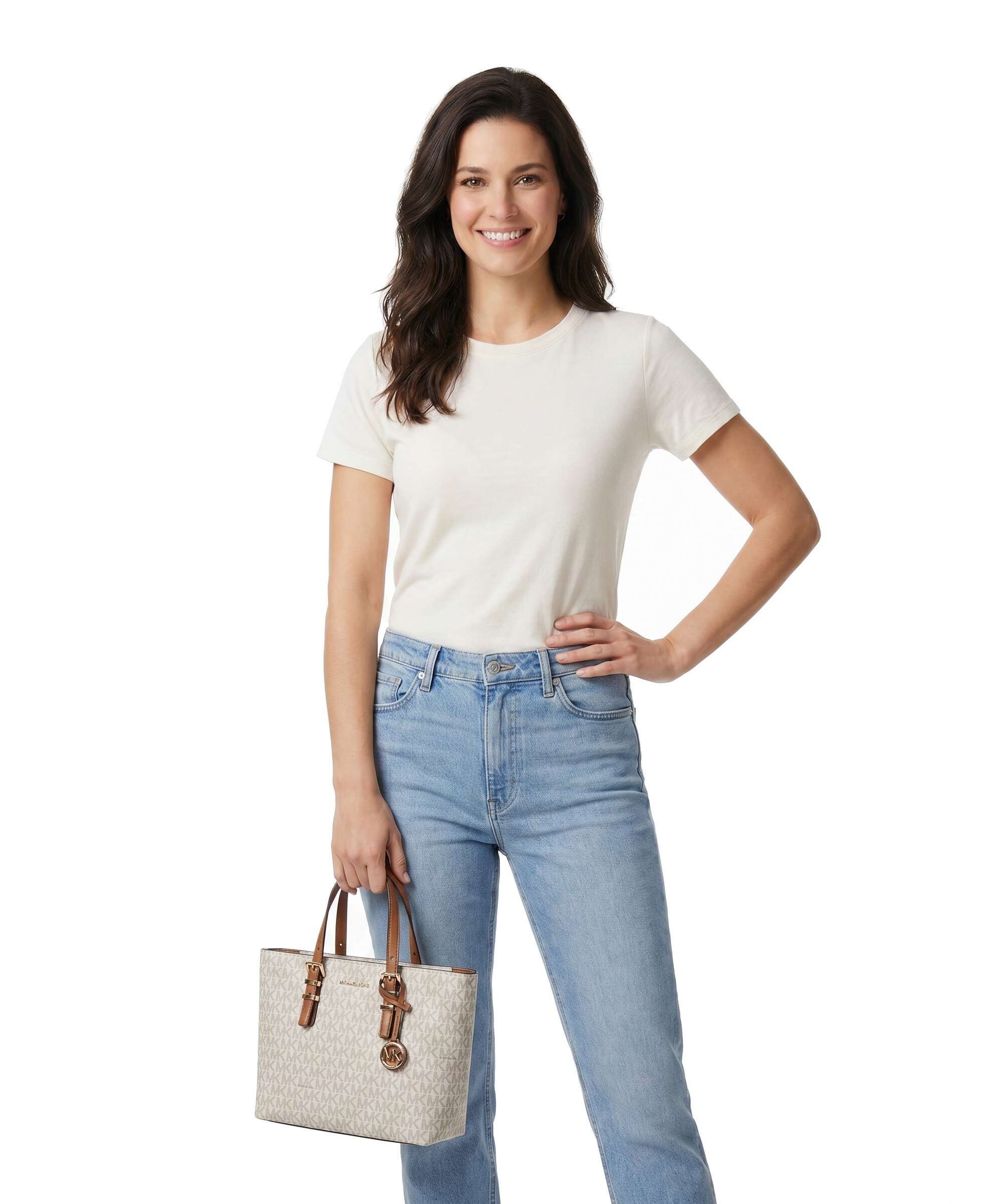 Michael Kors Quinn Small Handbag vanilla/acrn