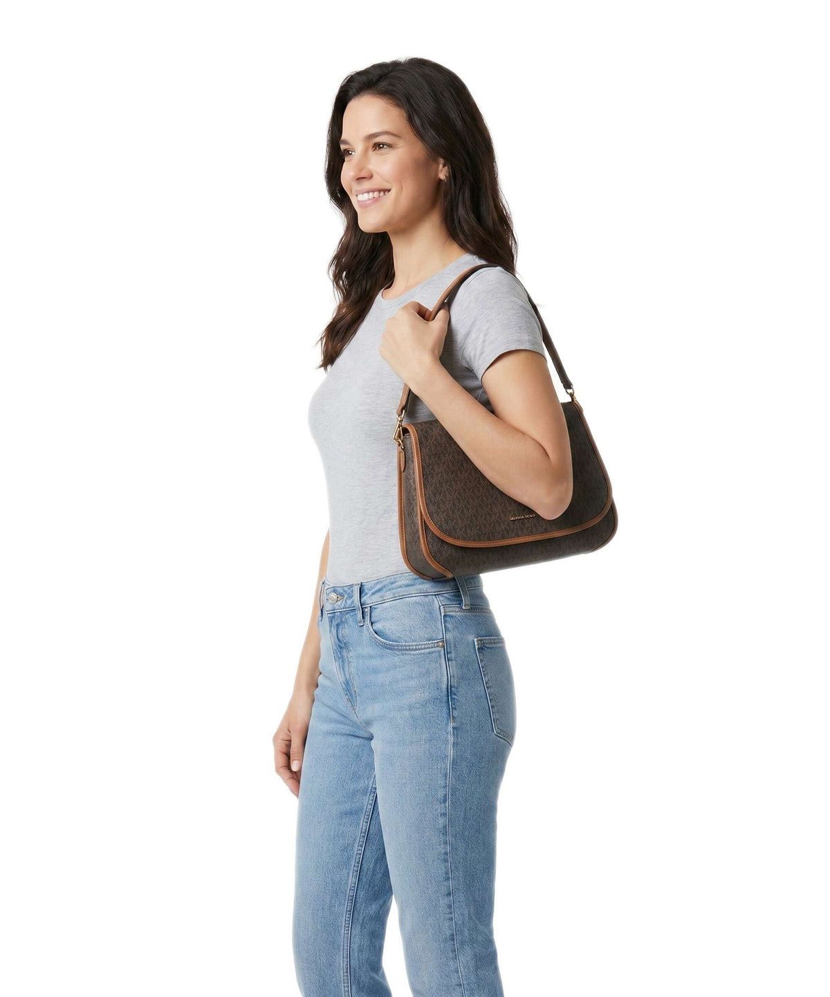 Michael Kors Holmes Medium Shoulder bag brown/acorn