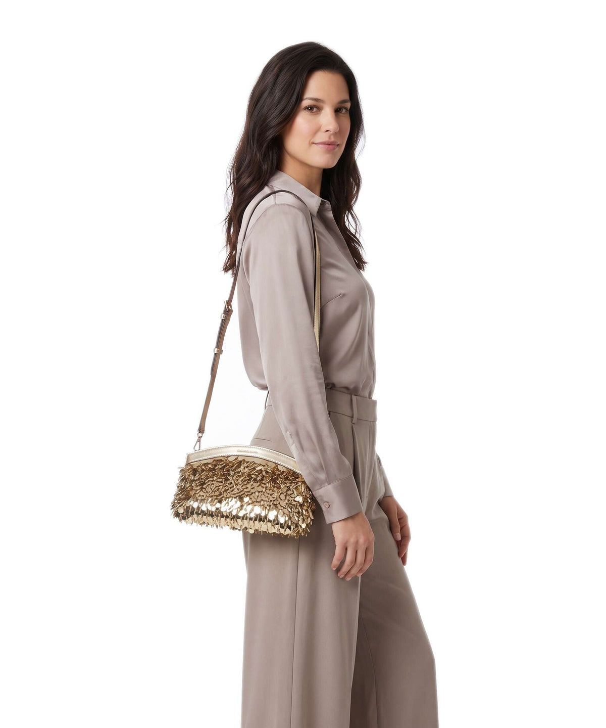 Michael Kors Athena Small Crossbody bag gold