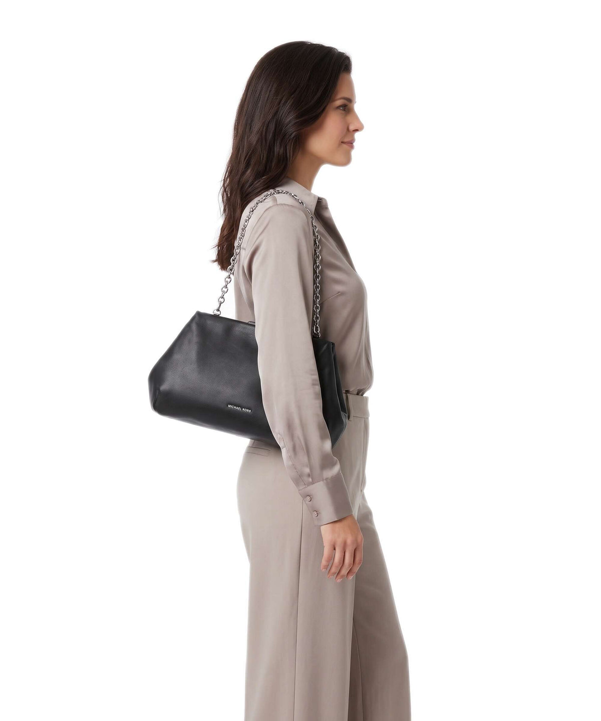 Michael Kors Goldie Large Clutch bag black