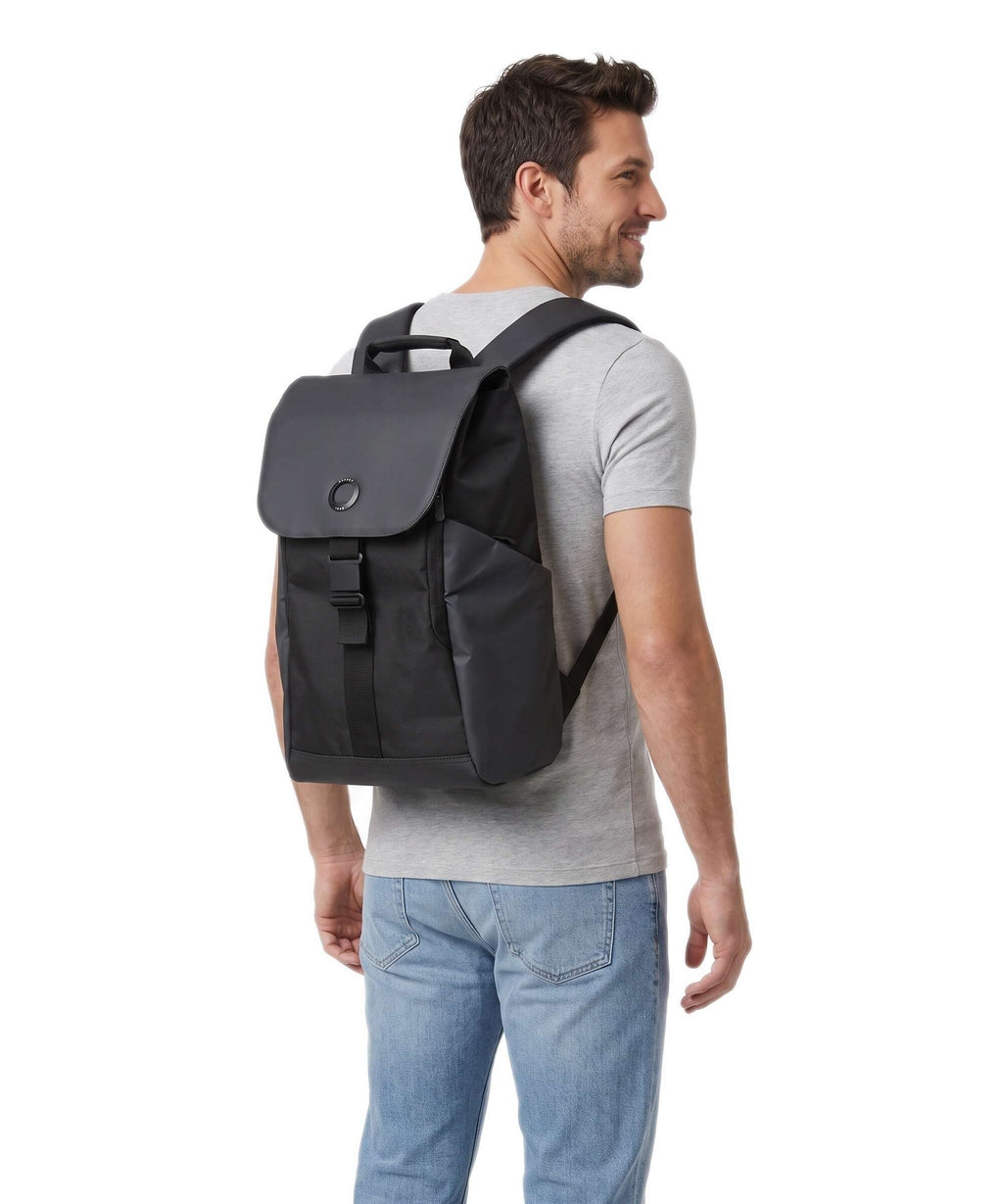 Delsey Paris Securflap Laptop backpack black