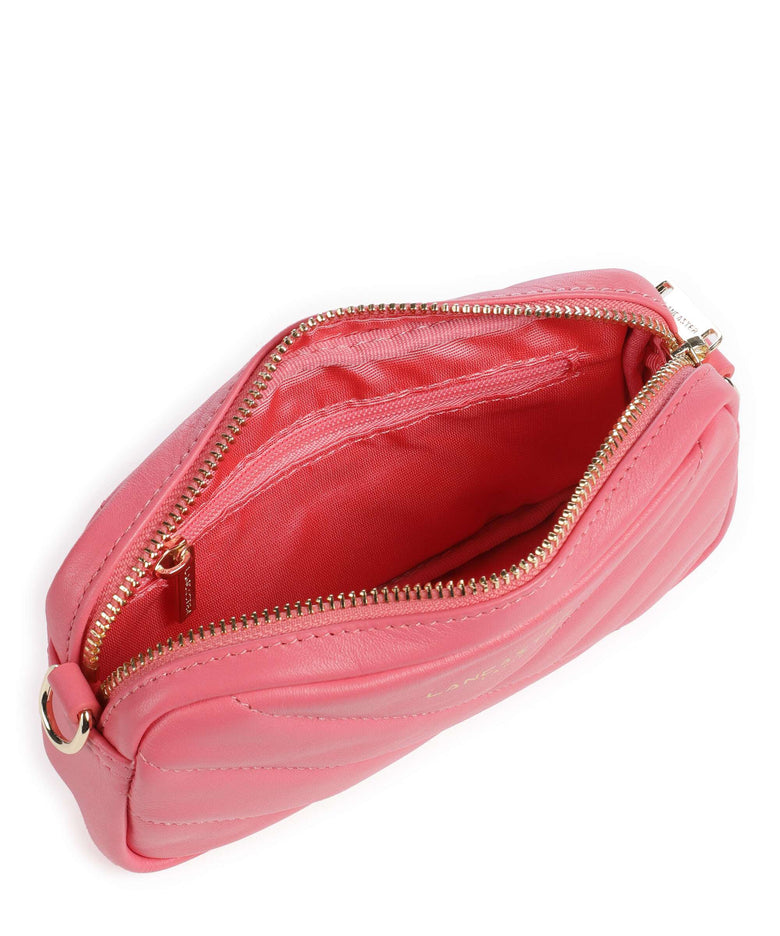 Lancaster Soft Matelassé Crossbody bag rose fonce