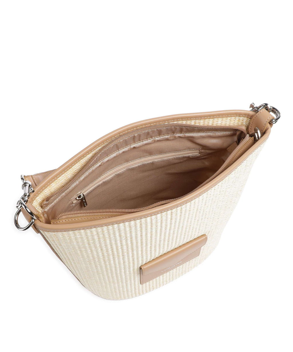 Lancaster Actual Osier Mini Hobo bag beige