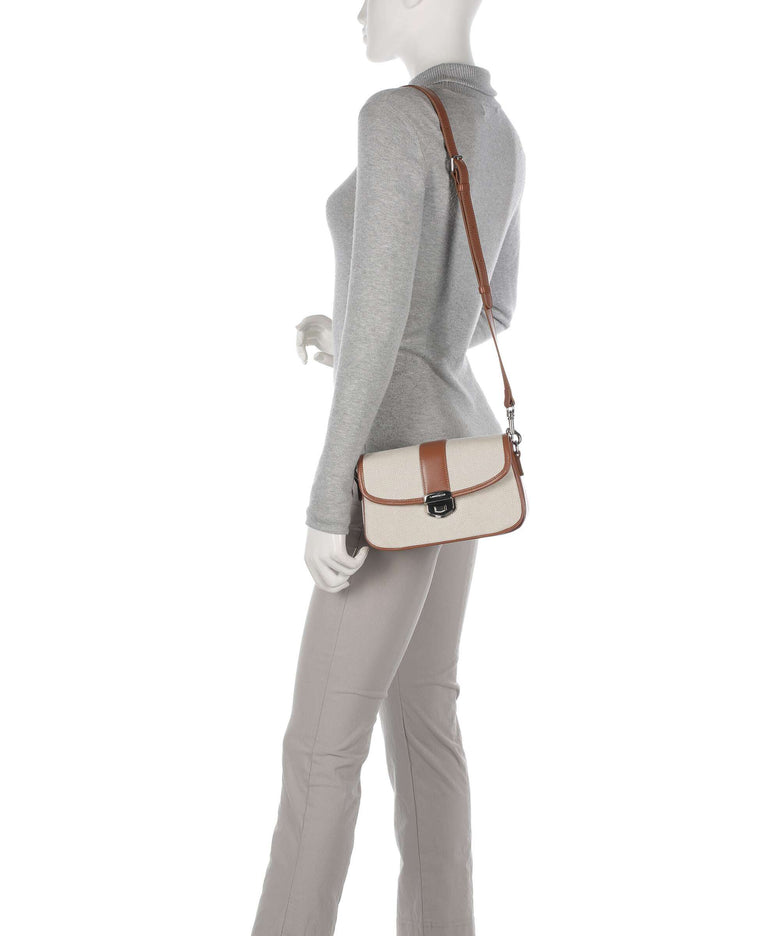 Lancaster Canvas Fia Crossbody bag camel