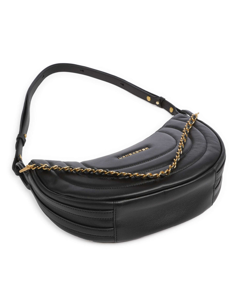 Lancaster Soft Matelassé Hobo bag noir