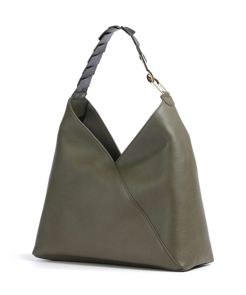 Lancel Pagode L Hobo bag dark khaki/black