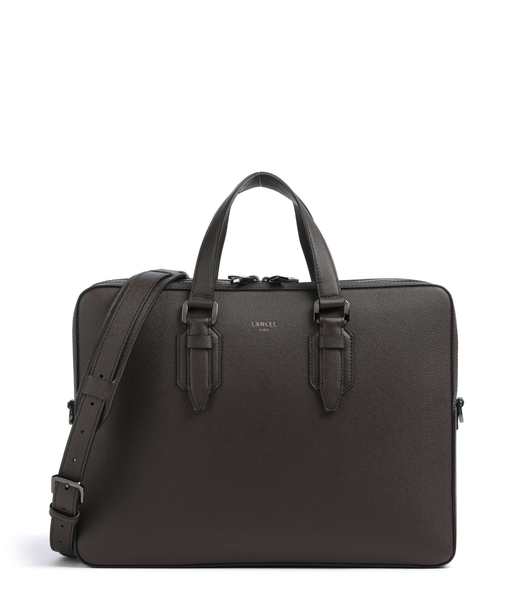 Lancel Charlie Briefcase macadamia