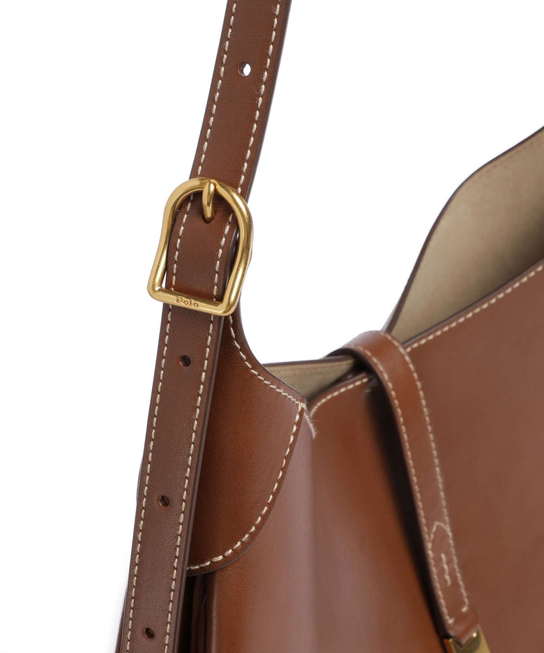 Polo Ralph Lauren ID Collection Medium Hobo bag cuoio
