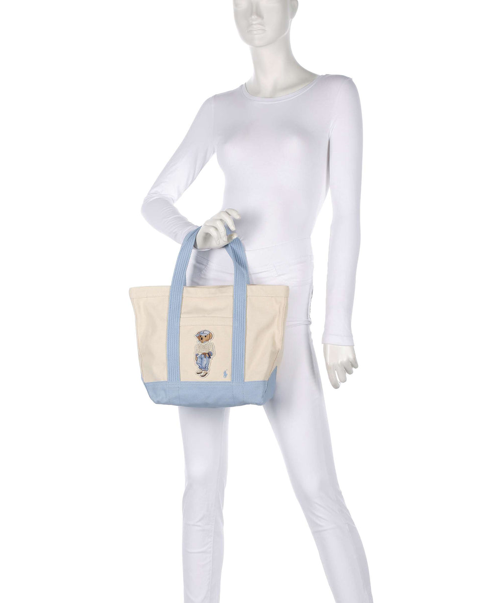 Polo Ralph Lauren Bear Eran Cable Handbag ecru/carolina blue