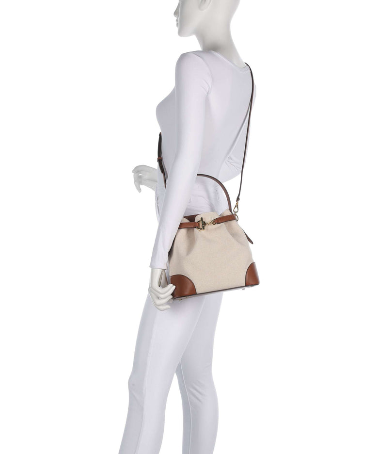 Lauren Ralph Lauren Blaike Medium Bucket bag natural/buff canvas/lauren tan