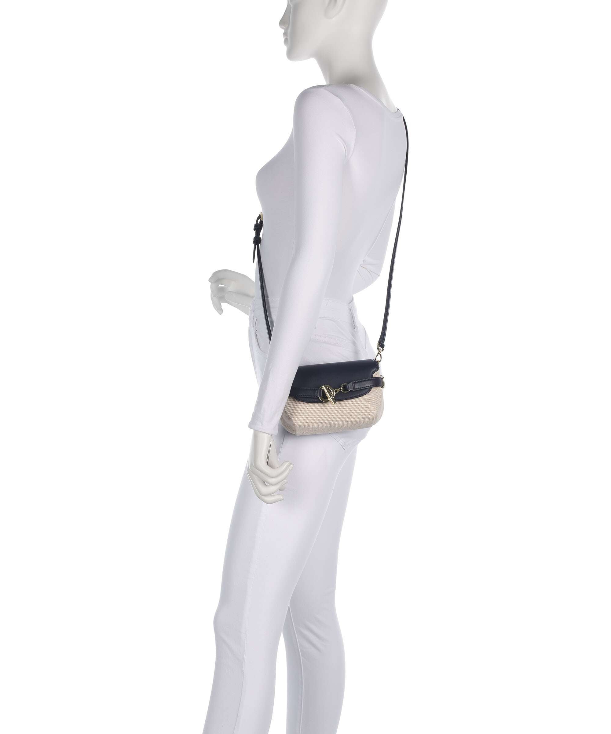 Lauren Ralph Lauren Blaike Small Crossbody bag natural/buff canvas/refined navy