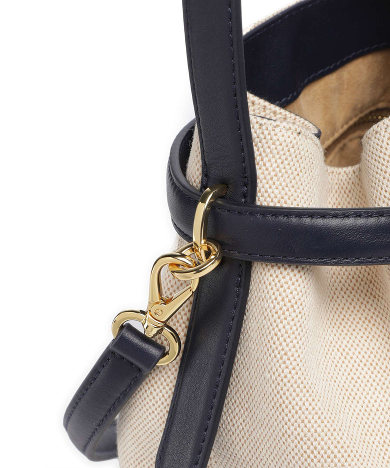 Lauren Ralph Lauren Blaike Medium Bucket bag natural/buff canvas/refined navy