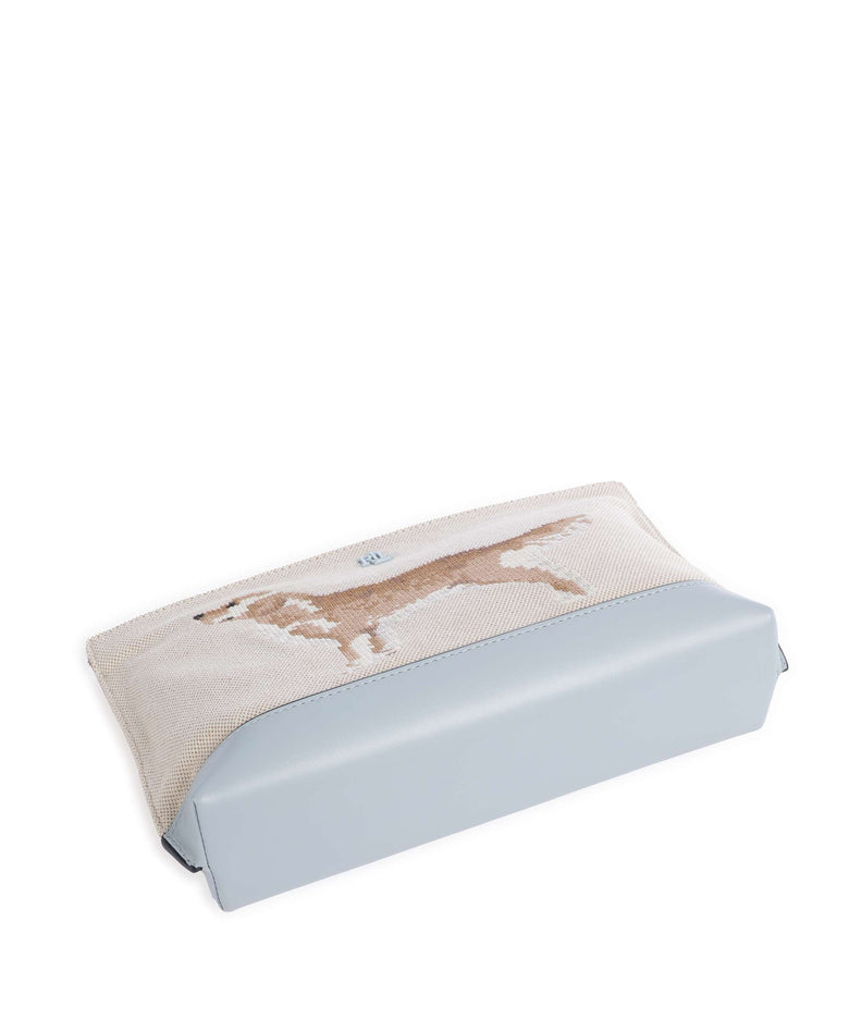 Lauren Ralph Lauren Cosmetic bag natural/buff canvas/alpine blue