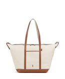 Polo Ralph Lauren Canvas Large Cabas ecru/cuoio