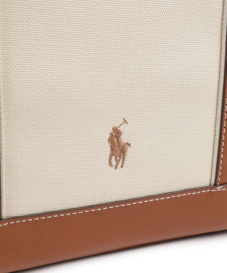 Polo Ralph Lauren Canvas Medium Tote bag ecru/cuoio