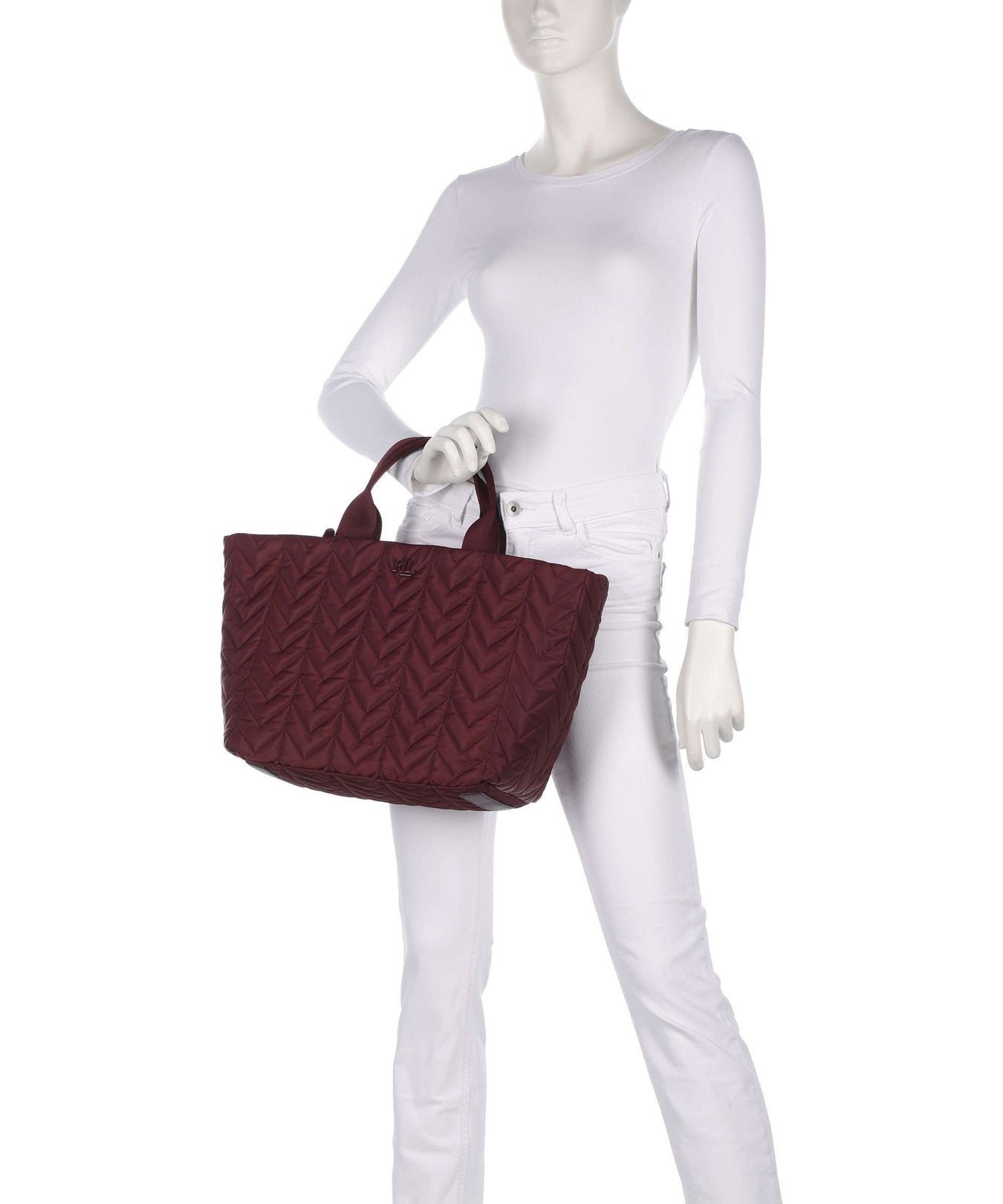 Lauren Ralph Lauren Stevie Extra Large Handbag dark garnet