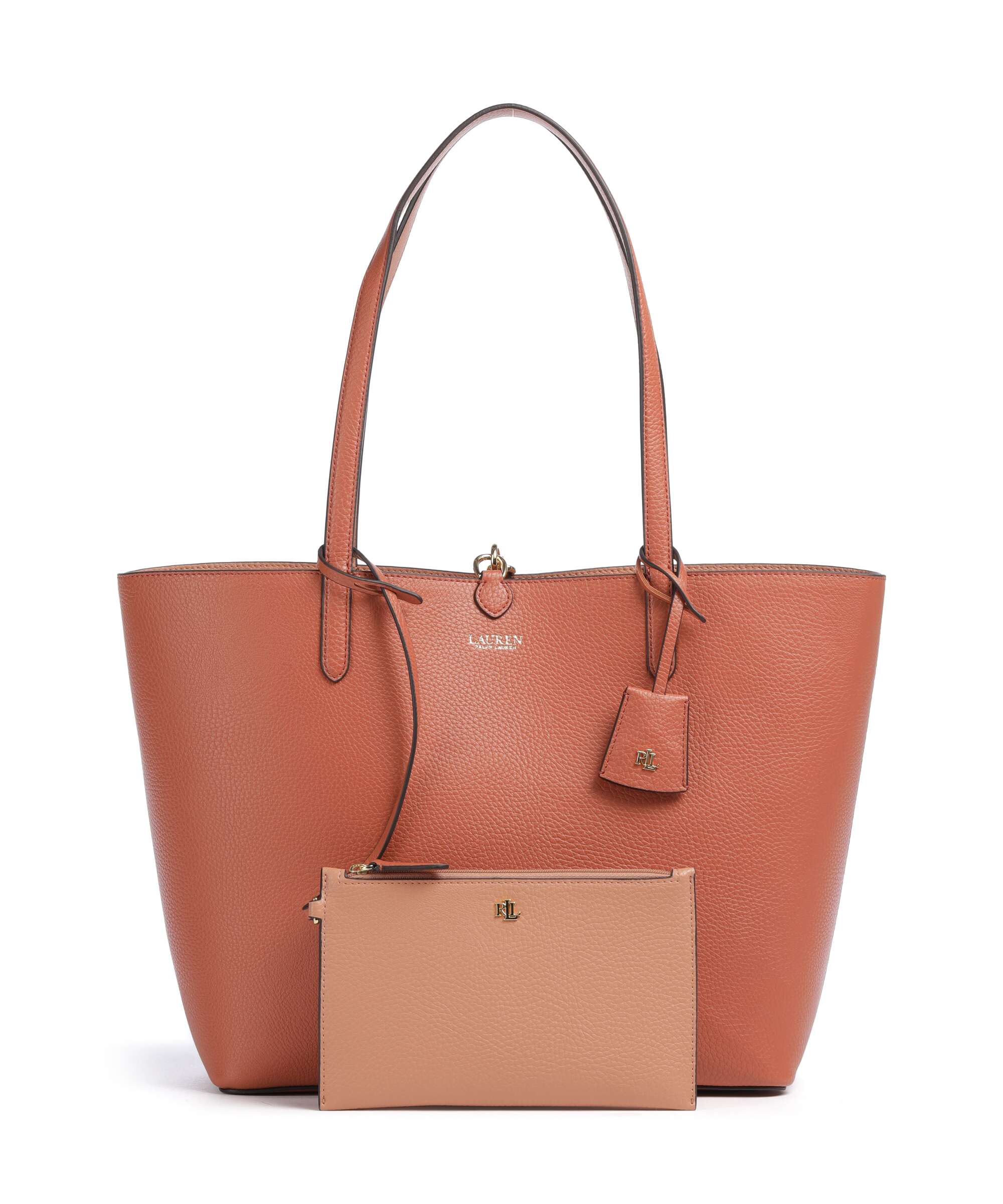 Lauren Ralph Lauren Medium Tote bag red terracotta/pink sienna