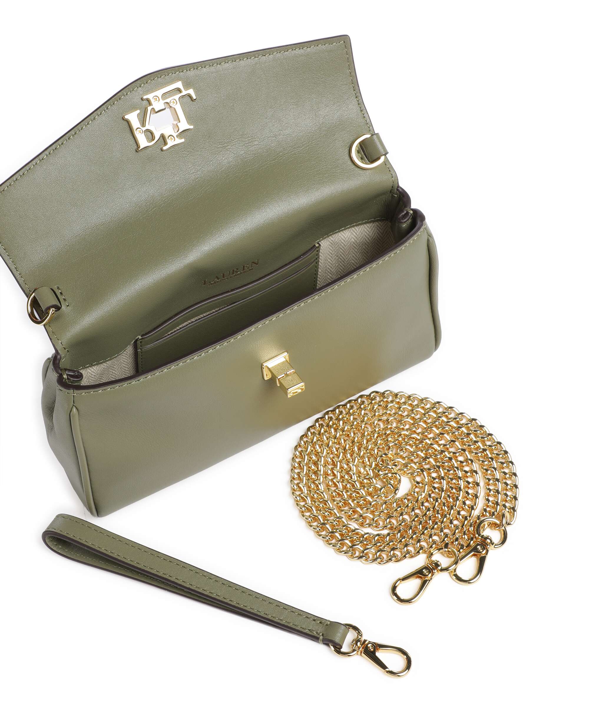 Lauren Ralph Lauren Tanner Large Crossbody bag sage green