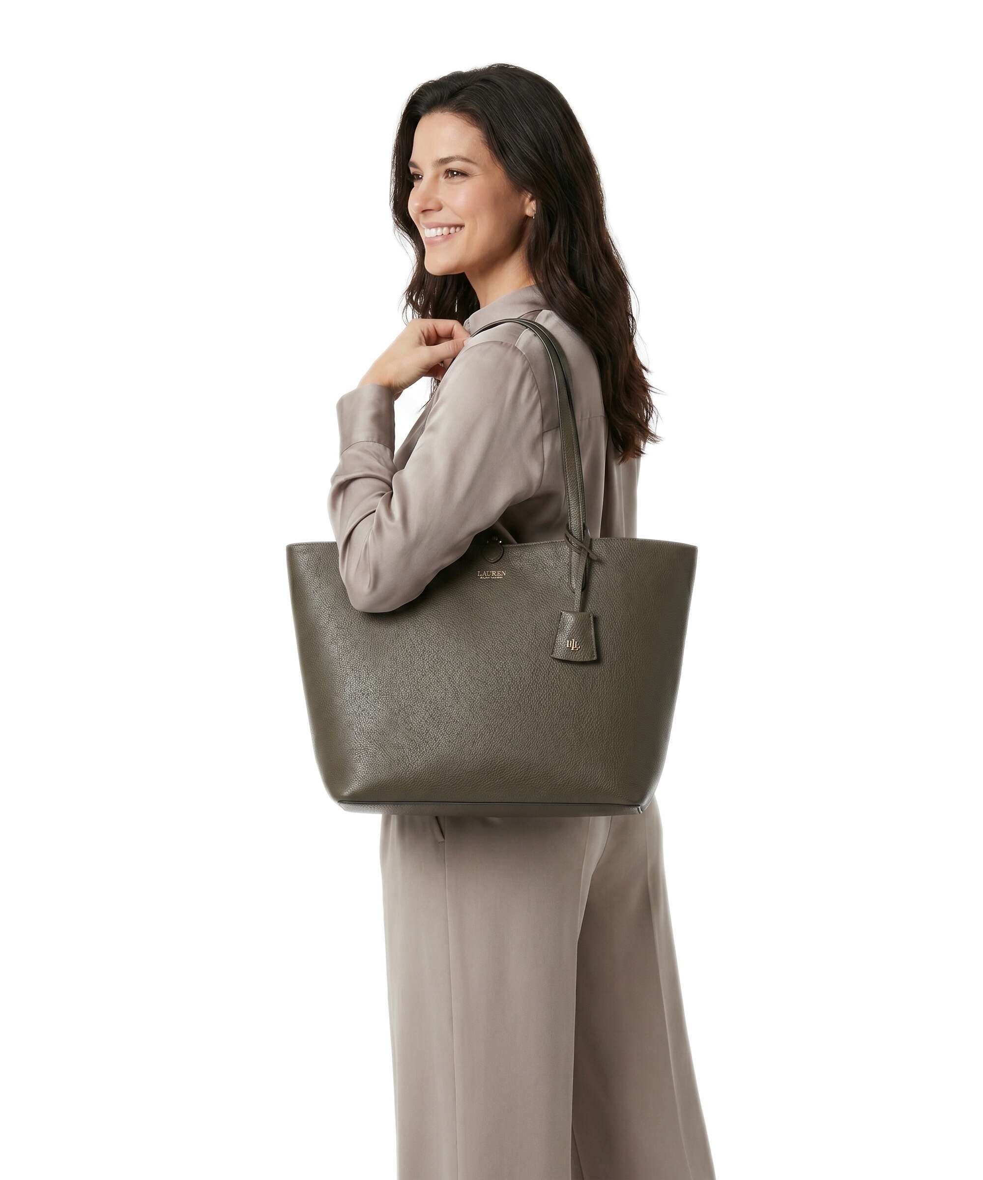Lauren Ralph Lauren Medium Tote bag botanic green/sage green
