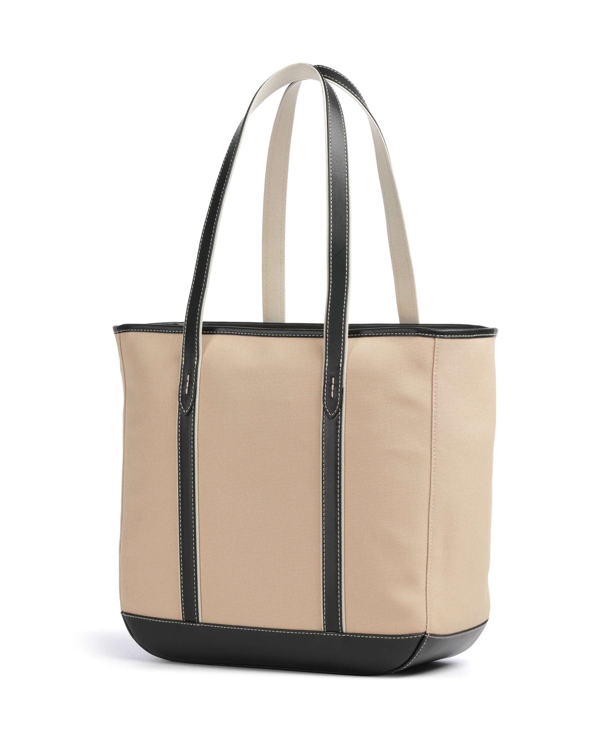 Polo Ralph Lauren Canvas Medium Tote bag porcelain/black