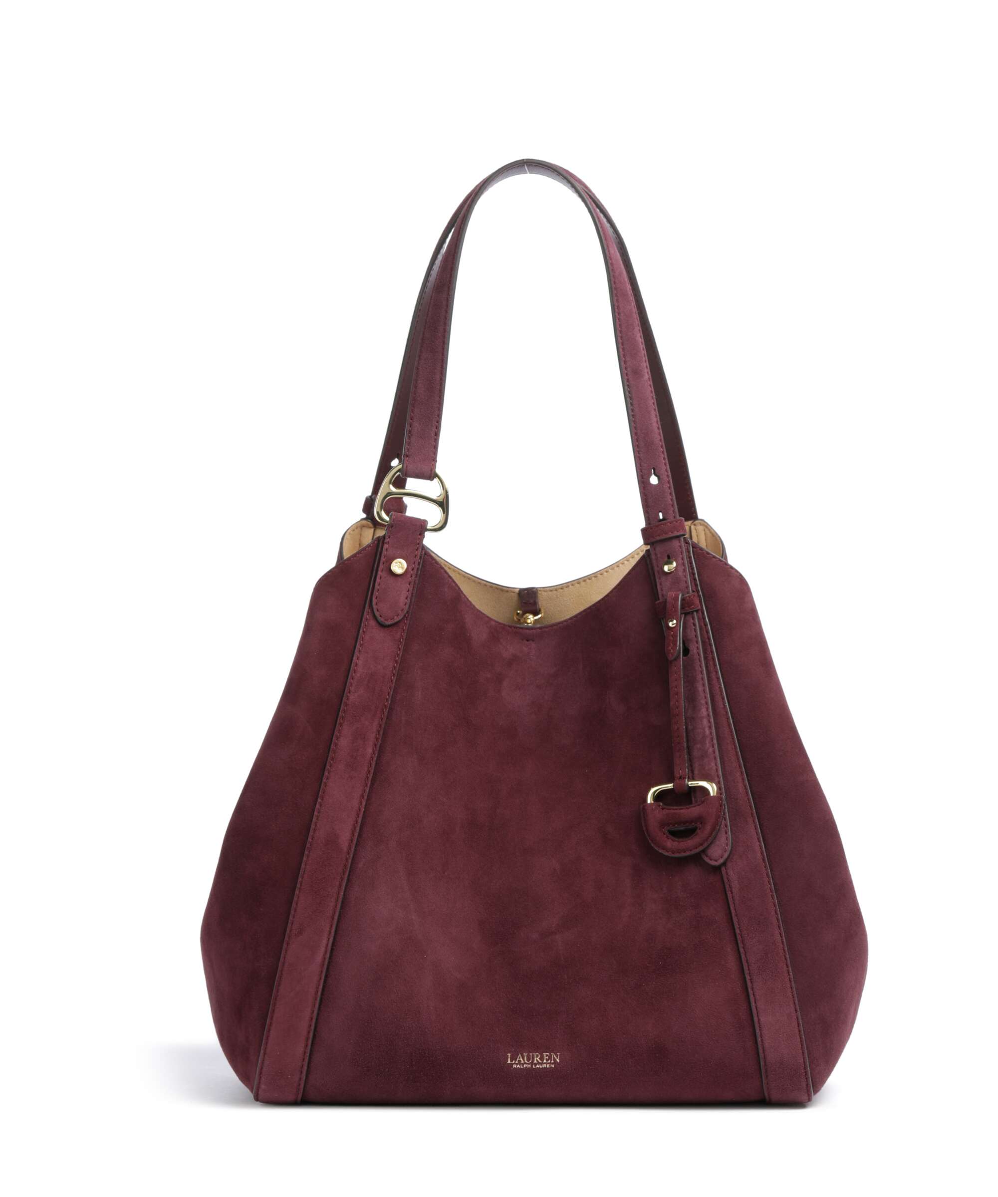 Lauren Ralph Lauren Tasha Large Hobo bag dark garnet