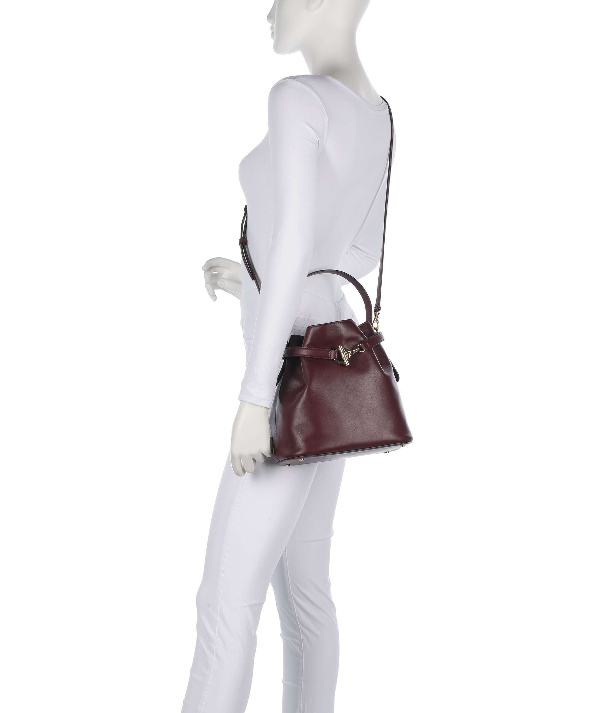 Lauren Ralph Lauren Blaike Medium Bucket bag dark garnet