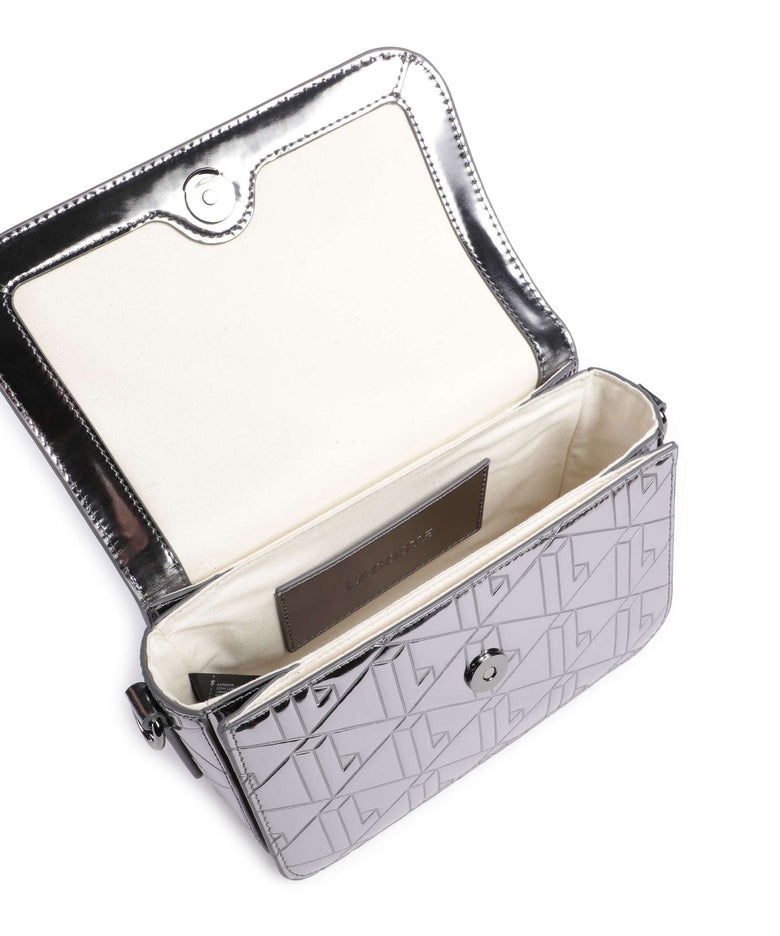 Lacoste Holiday Shoulder bag shiny dark silver