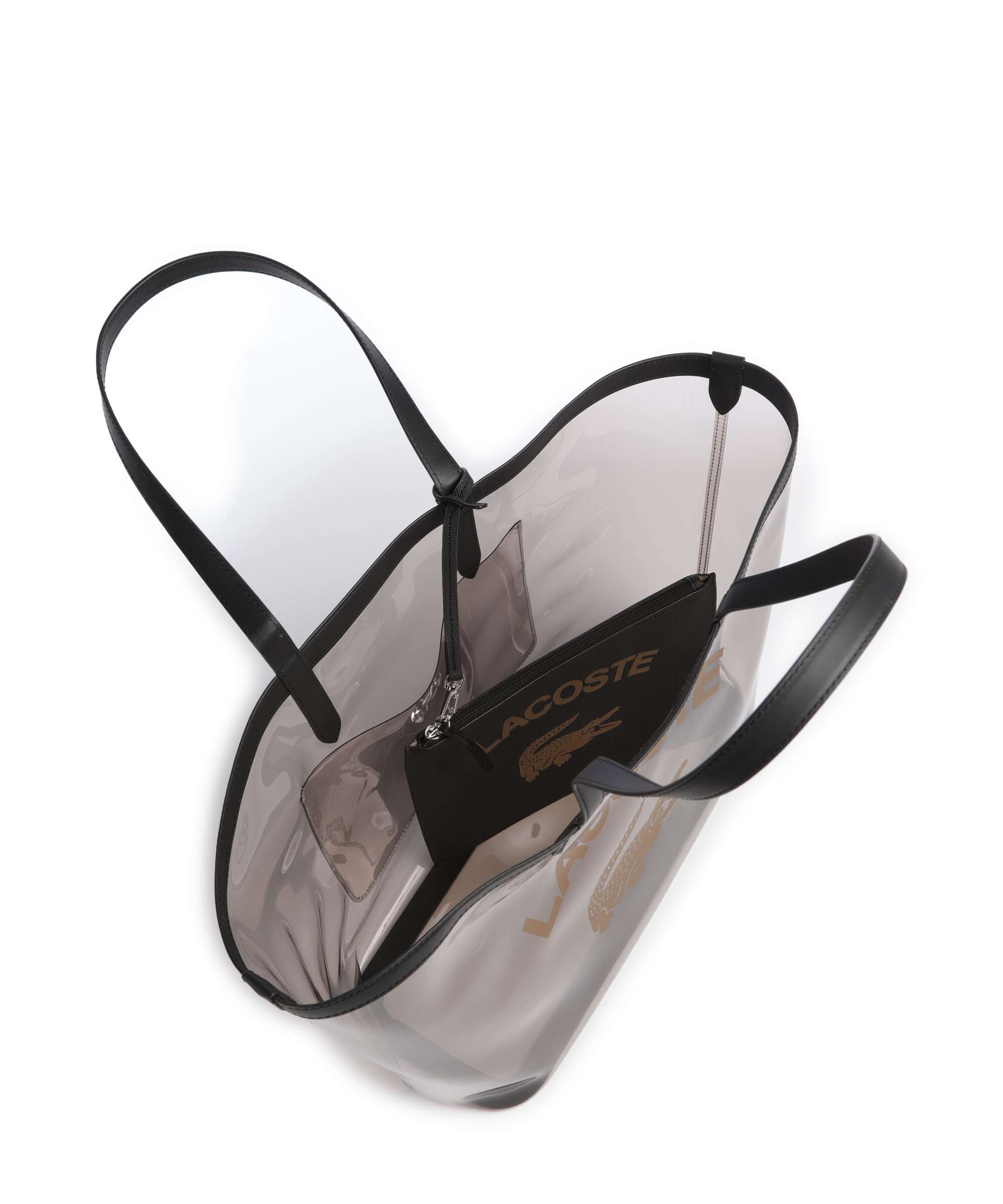 Lacoste Anna Tote bag transparent noir ermine