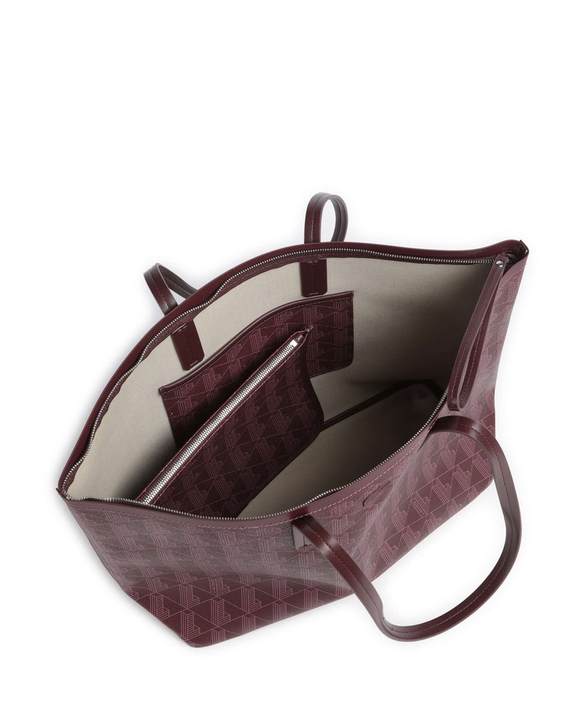 Lacoste Zely Tote bag mono winetasting damson