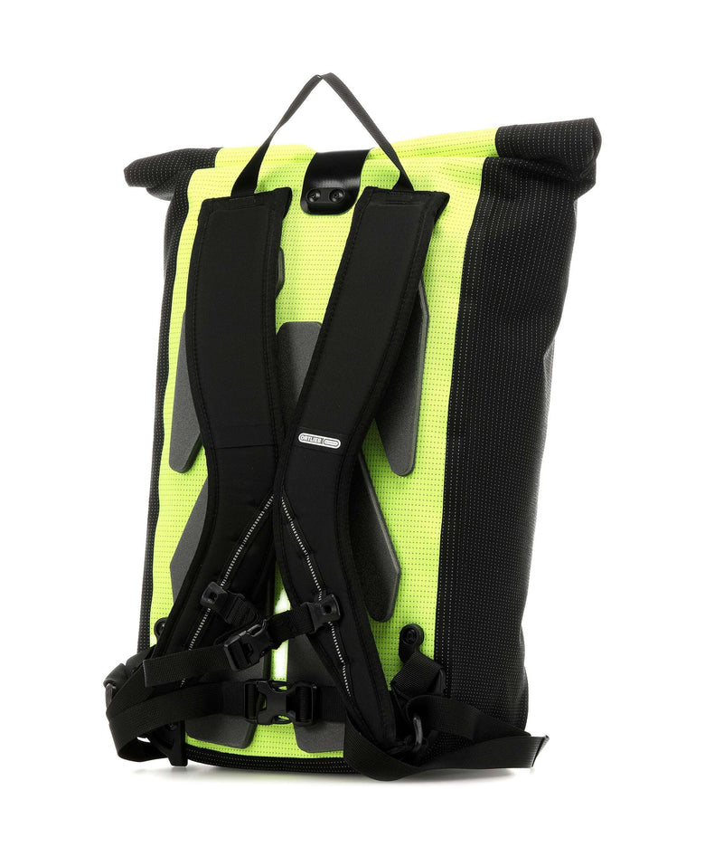 Ortlieb Velocity High-Vis 23 Rolltop backpack neon yellow/black reflective