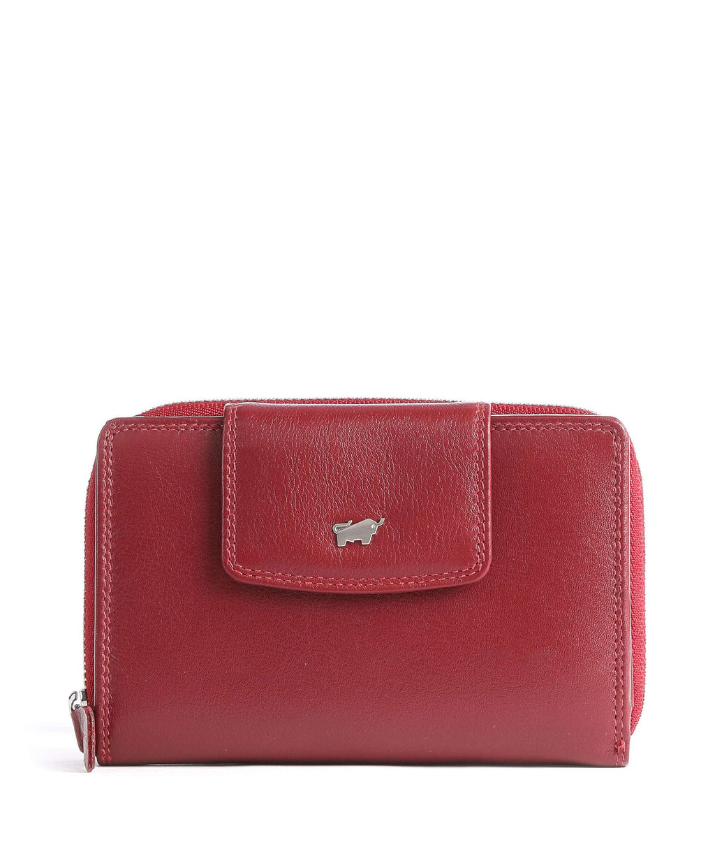 Braun Büffel Golf Secure RFID Wallet rot