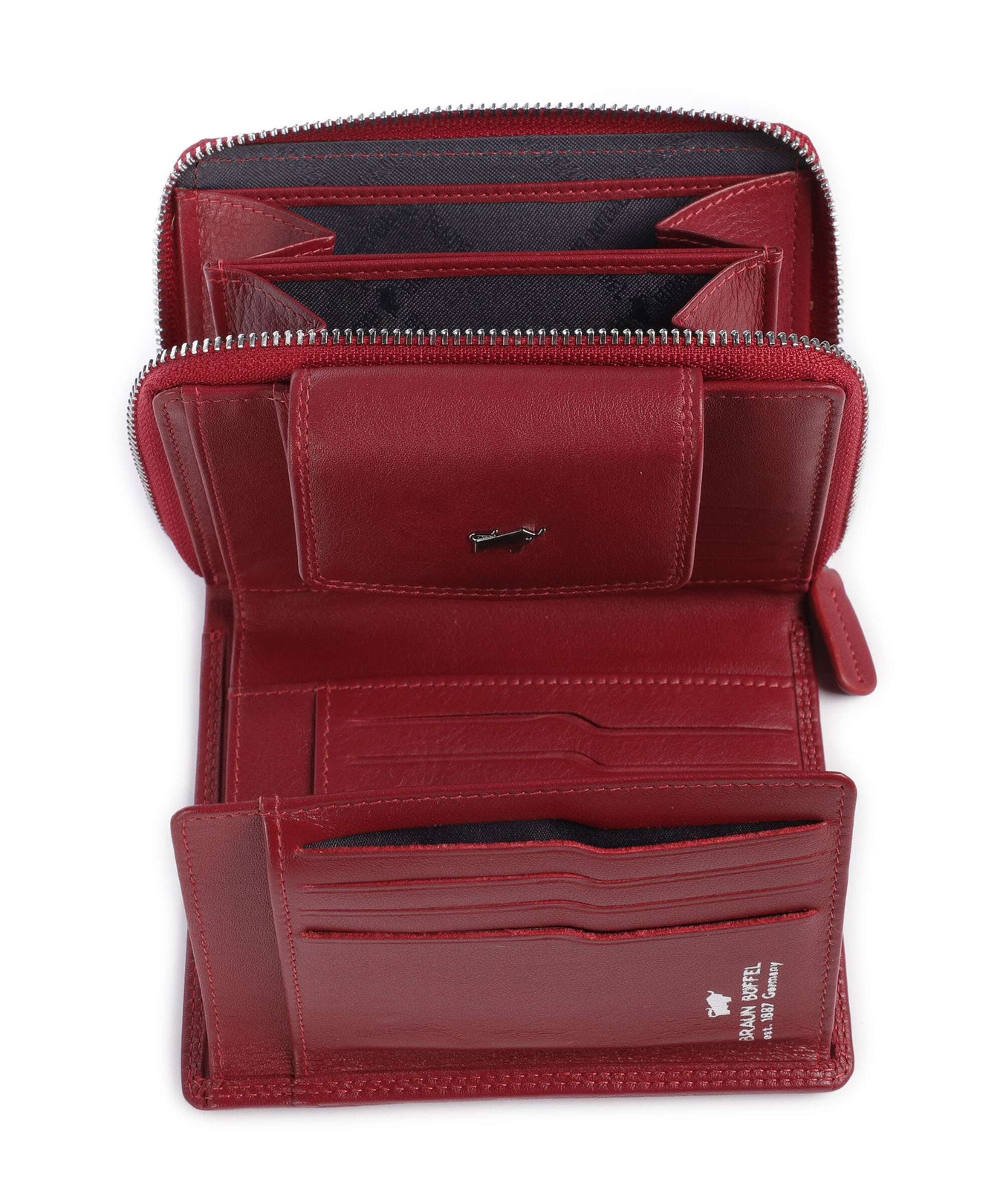 Braun Büffel Golf RFID Wallet rot