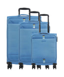 Travelite Rügen 4-Rollen Trolley Set mittelblau