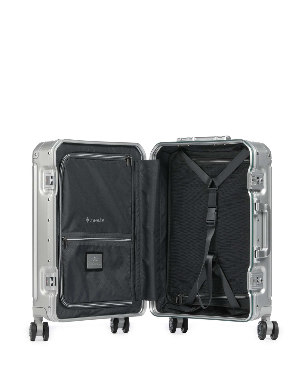 Travelite Next Spinner (4 wheels) silber/grün