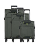 Travelite Briize 4-Rollen Trolley Set khaki