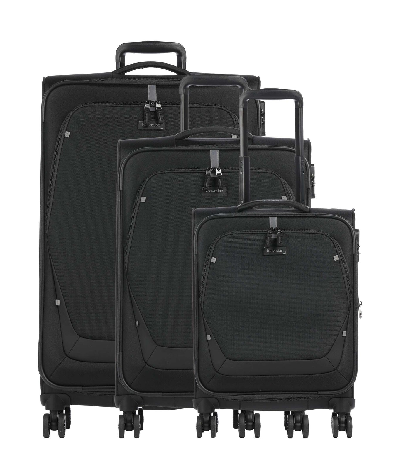 Travelite Umbria Suitcase set (4 wheels) black