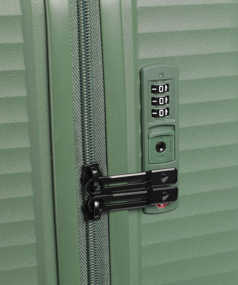 Travelite Air Stripe Suitcase set (4 wheels) green