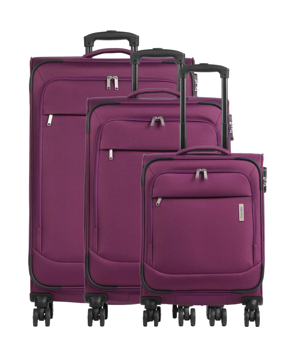 Travelite Priego Suitcase set (4 wheels) berry