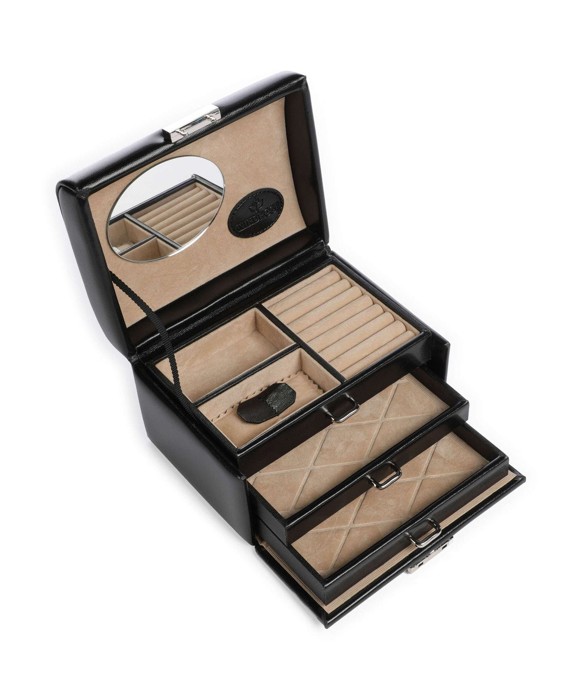 Windrose Merino Jewelry box schwarz