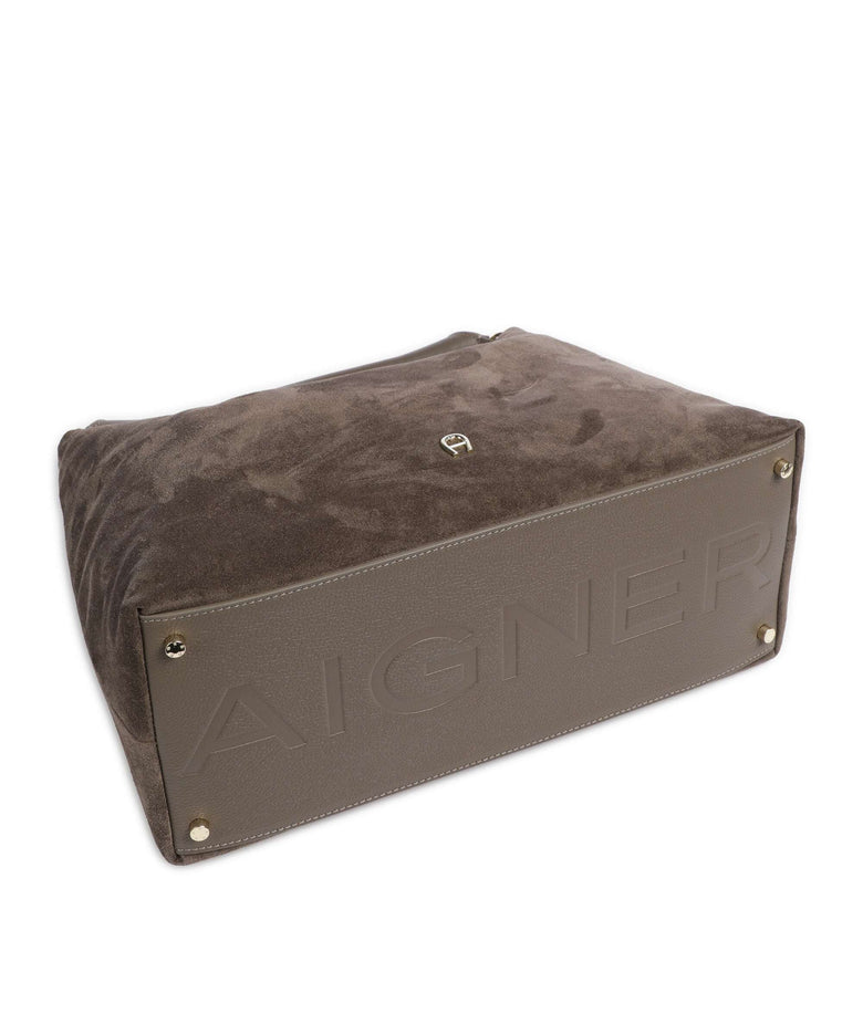 Aigner Zita M Hobo bag coal brown