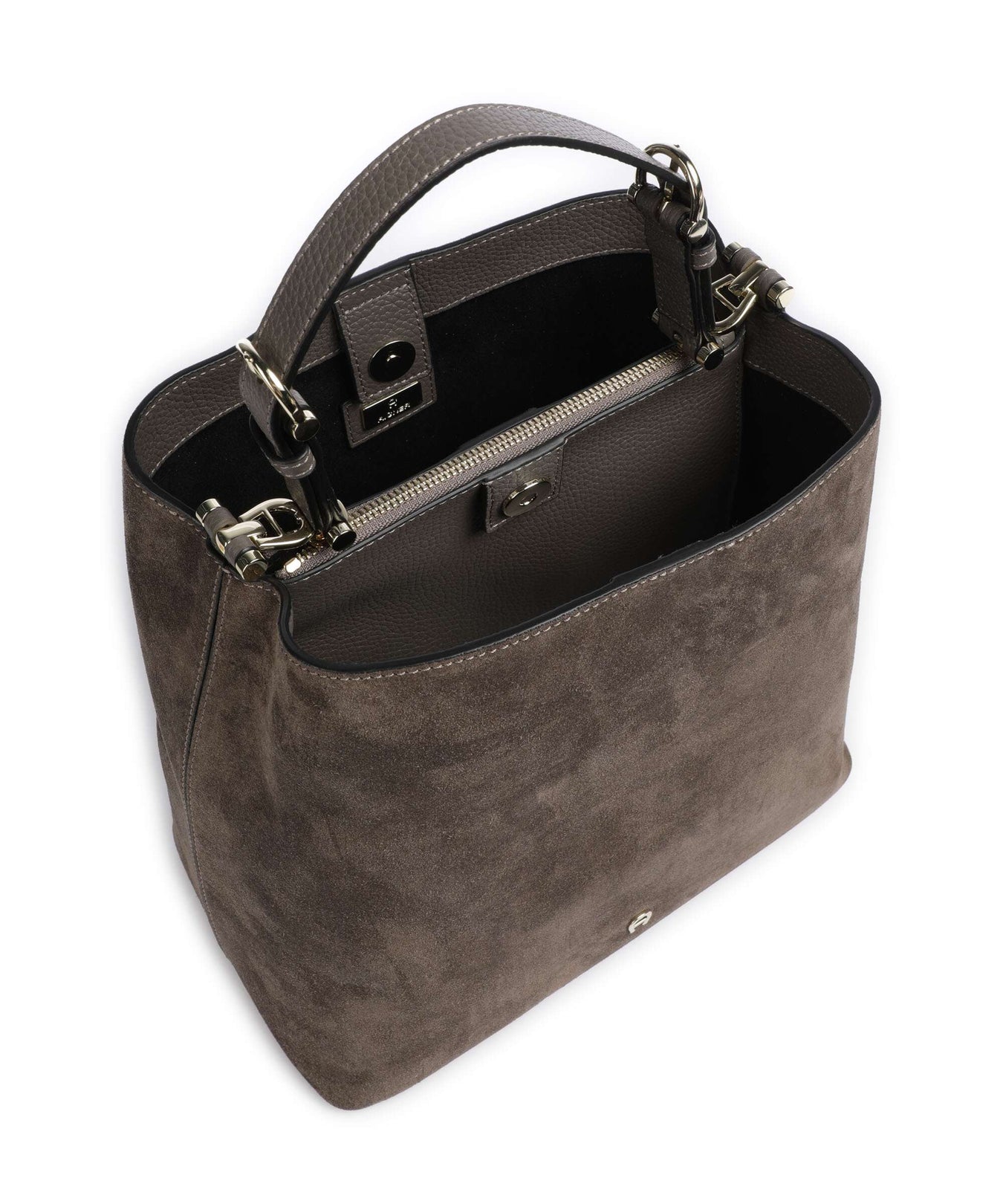 Aigner Delia M Hobo bag coal brown