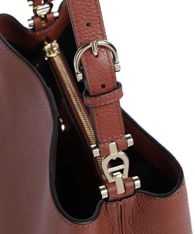 Aigner Delia M Hobo bag dark cognac
