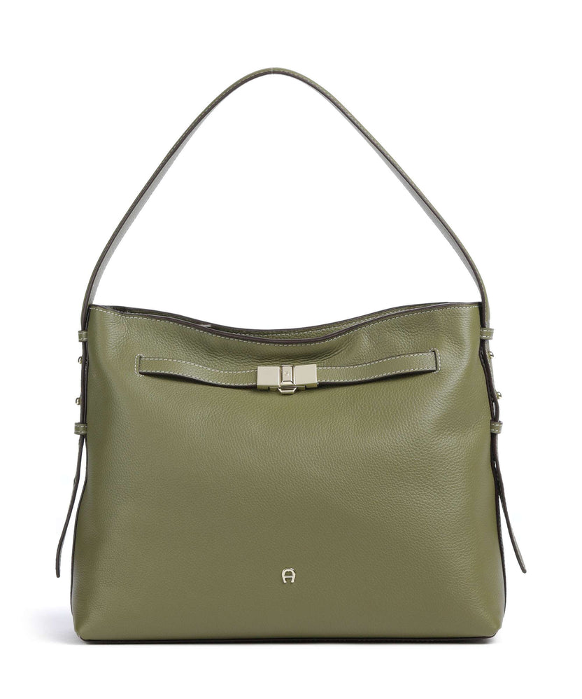 Aigner Farah M Hobo bag moss green