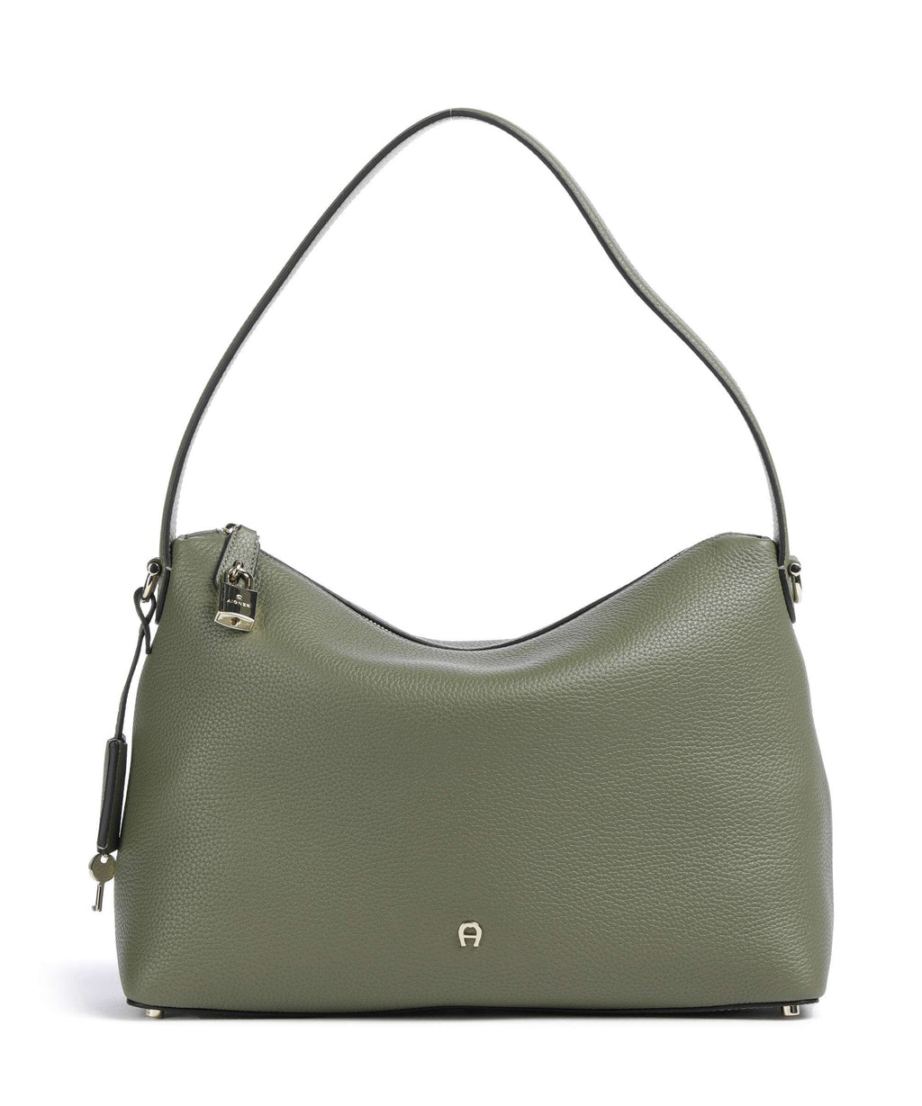 Aigner Delia M Hobo bag moss green
