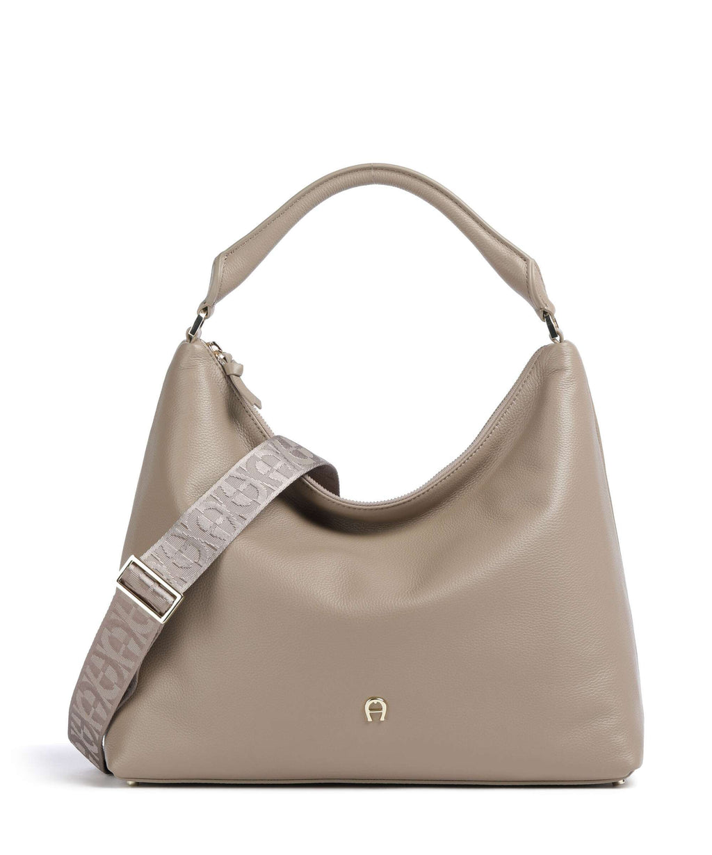 Aigner Zita M Hobo bag taupe