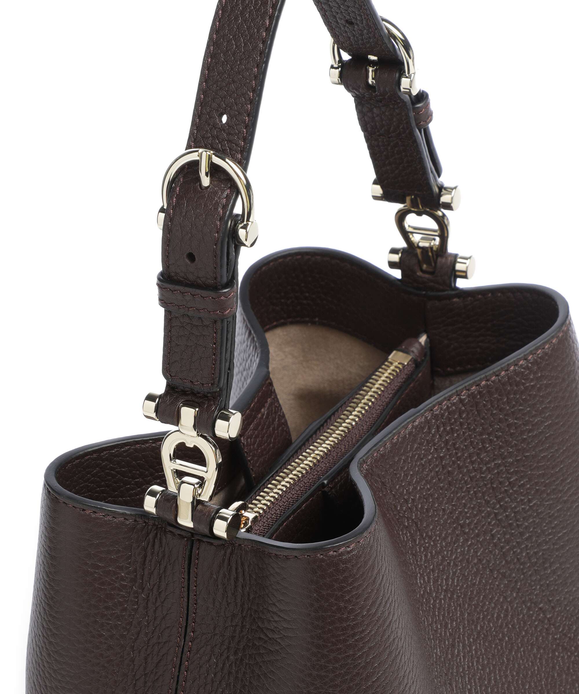Aigner Delia S Bucket bag soil brown