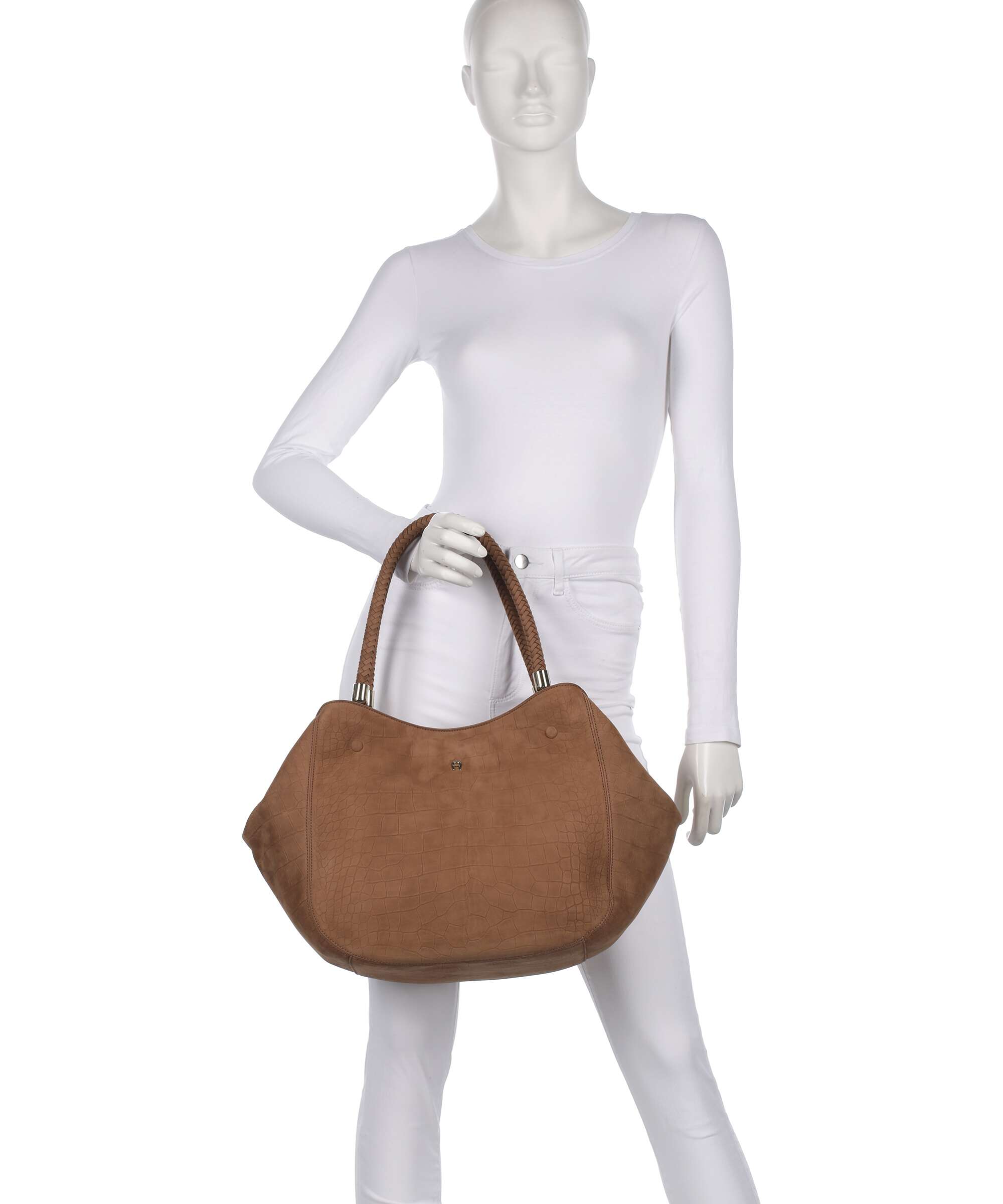 Aigner Carré Soft L Tote bag saddle brown